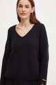 Pinko sweter z domieszką wełny czarny 104492.A282