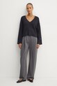 Pinko sweter wełniany 104389.A27B szary AW24
