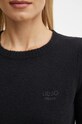 Светр з домішкою вовни Liu Jo чорний WF4365.MA49P
