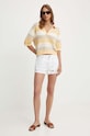Pepe Jeans sweter bawełniany INGRID PL702168 beżowy AW24