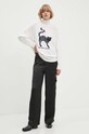 Moschino Jeans gyapjú pulóver 0912.8203 bézs AW24