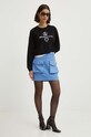 Moschino Jeans pulover de lana 0932.8203 negru AW24
