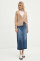 BA&SH cardigan din casmir 1H24CARI bej AW24