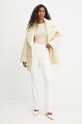 Elisabetta Franchi pulover din amestec de mătase MK10B46E2 bej AW24