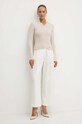 Victoria Beckham pulover de lana 1324KJU005585A bej AW24