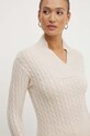 Victoria Beckham pulover de lana bej 1324KJU005585A