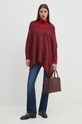 United Colors of Benetton poncho wełniane 103MDU004 czerwony AW24