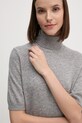 United Colors of Benetton pulover din amestec de lana gri 1035D2036