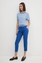 United Colors of Benetton pulover din amestec de mătase 1SMYE10B7 albastru AW24