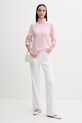 United Colors of Benetton sweter z dodatkiem wełny 1035D2551 różowy AW25