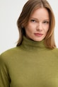 United Colors of Benetton sweter z dodatkiem wełny zielony 1035D2551