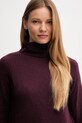 United Colors of Benetton sweter z dodatkiem wełny bordowy 1035D2551