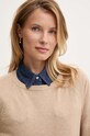 United Colors of Benetton pulover din amestec de lana bej 1035D1P17