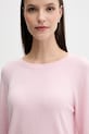Πουλόβερ με προσθήκη μαλλιού United Colors of Benetton ροζ 1035D1P17