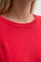 Pulover s dodatkom vune United Colors of Benetton crvena 1035D1P17