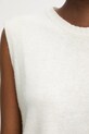 United Colors of Benetton kamizelka z dodatkiem wełny 126WD10BA beżowy