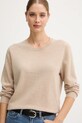 United Colors of Benetton sweter wełniany beżowy 1002D10BG