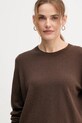 Шерстяной свитер United Colors of Benetton коричневый 1002D10BG