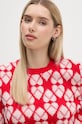 Пуловер с вълна United Colors of Benetton червен 1032E10BI