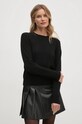 Pulover od kašmira United Colors of Benetton bez uzorka crna 1033D107P