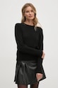 Pulover od kašmira United Colors of Benetton bez uzorka crna 1033D107P