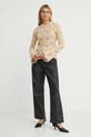 By Malene Birger kardigan bawełniany GWENEVERE. Q72363005 beżowy AW24