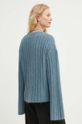 Odzież By Malene Birger sweter wełniany CIERRA Q72535001 niebieski