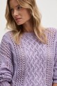 Svetr s příměsí mohéru United Colors of Benetton fialová 114VD10C1