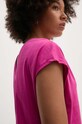 Хлопковая футболка United Colors of Benetton фиолетовой 3EERD109C