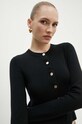 Vlnený kardigán MICHAEL Michael Kors MT460Y94VR čierna