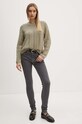 Pepe Jeans sweter bawełniany ISADORA PL702159 zielony AW24
