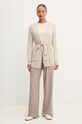 Max Mara Leisure kardigan wełniany 2426346038600 beżowy AW24