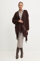 Max Mara Leisure poncho wełniane 2426736028600 brązowy AW24