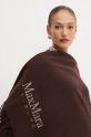 Max Mara Leisure poncho wełniane brązowy 2426736028600