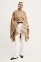 Max Mara Leisure poncho wełniane 2426736038600 brązowy AW24