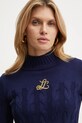 Luisa Spagnoli maglione in lana MILEDY 58395 blu navy