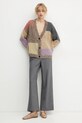 Weekend Max Mara kardigán gyapjú keverékből 2425346072600 barna AW24