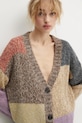 Kardigan s primjesom vune Weekend Max Mara smeđa 2425346072600