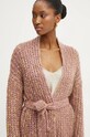 Weekend Max Mara cardigan con aggiunta di lana rosa 2425346082600