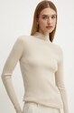 Вовняний светр Weekend Max Mara тонкий бежевий 2425366052600