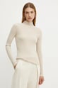 Weekend Max Mara sweter wełniany beżowy 2425366052600