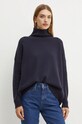 Μάλλινο πουλόβερ Weekend Max Mara σκούρο μπλε 2425366082600
