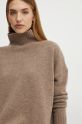 Weekend Max Mara sweter wełniany brązowy 2425366082600