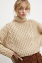 Vlnený sveter Weekend Max Mara béžová 2425366192600