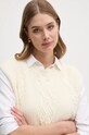 Шерстяной жилет United Colors of Benetton бежевый 1344D10C9