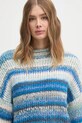 United Colors of Benetton sweter z domieszką wełny niebieski 1060D203C