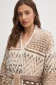 United Colors of Benetton cardigan din amestec de lana bej 115CE6042