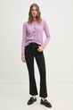 Vlněný svetr United Colors of Benetton 103ME500L fialová AW24