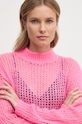 United Colors of Benetton pulover din amestec de lana roz 1342D10BN