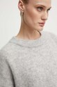 American Vintage sweter wełniany VITO18EH24 szary